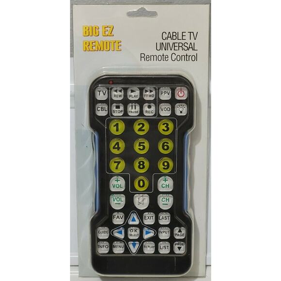 Big EZ Easy Cable TV Universal Remote Control for Motorola Digital Box - Picture 1 of 5